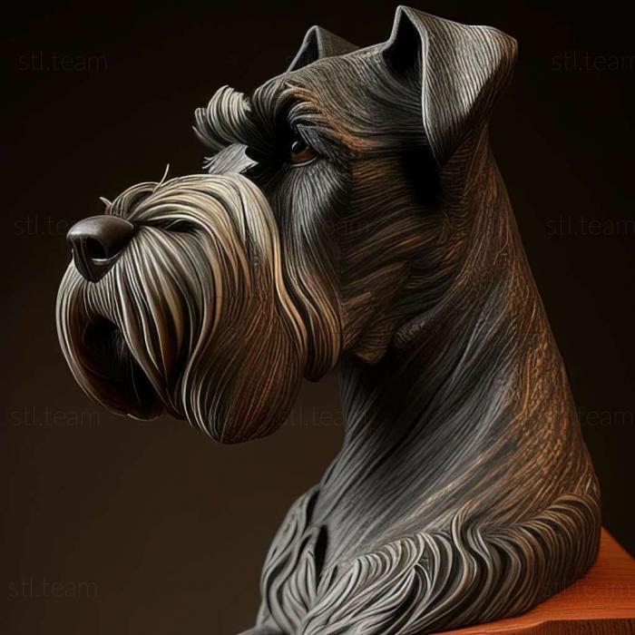 3D model Zwergschnauzer dog (STL)